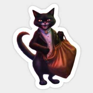 Realistic "Felix the Cat" Retro Sticker